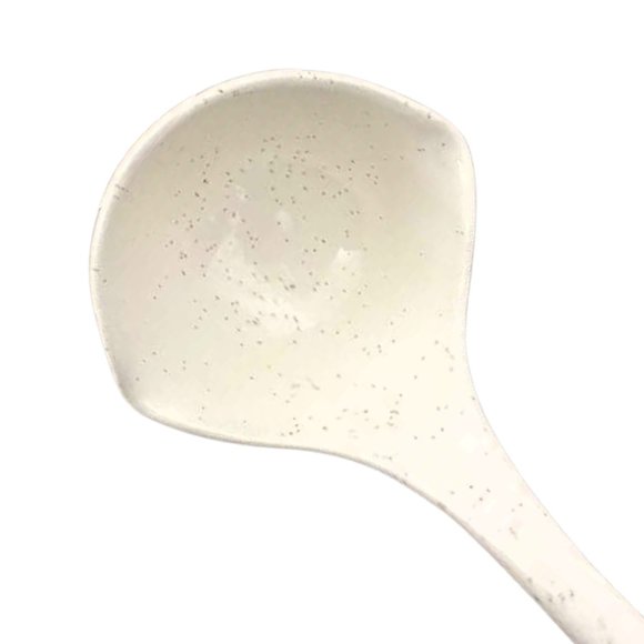 Vintage 1.5 Quart Speckled Floral Soup Tureen Serving Bowl And Ladle - Picture 9 of 14